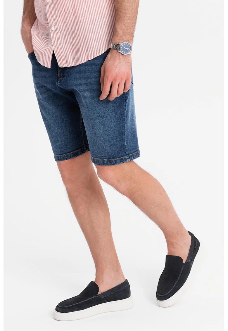 Blugi scurti cu buzunare - Albastru indigo