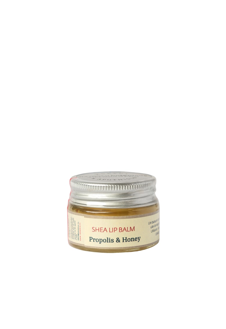 Balsam de buze natural cu propolis - miere si unt de shea  recomandat pentru buze uscate si crapate - hraneste intens - calmeaza disconfortul si contribuie la regenerarea buzelor - 15 gr