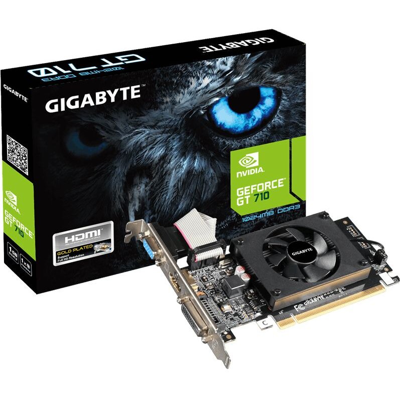 Placa video GIGABYTE GeForce® GT 710, 2GB DDR3, 64-bit