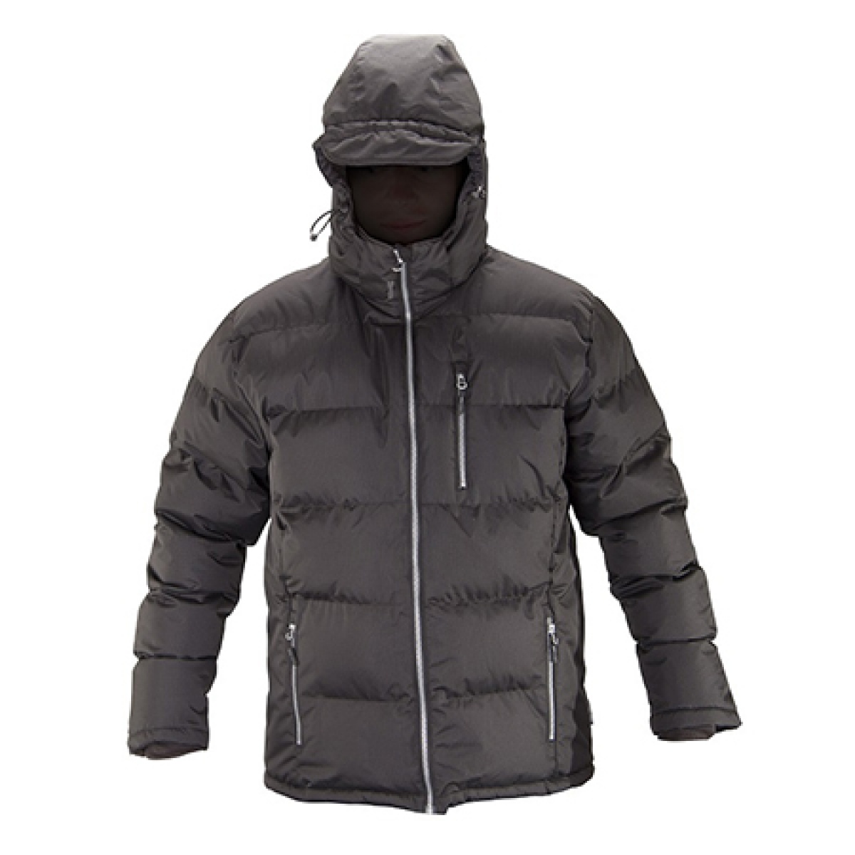 Jacheta matlasata cu captuseala si gluga / negru - 2xl