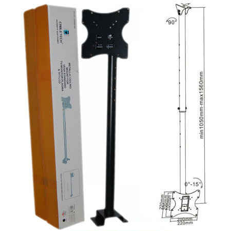 SUPORT LCD PRINDERE PLAFON,23-42,Capacitate max 30 kg, Negru
