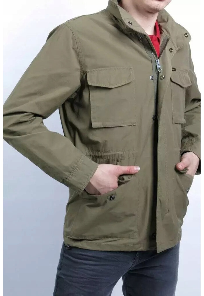 Jacheta De Tranzitie -  Field Jacket - Marime M - Verde - Croi Regular Fit - Inchidere Fermoar - Compozitie Material 50% Bumbac - 50% Poliester - Numar De Buzunare 4