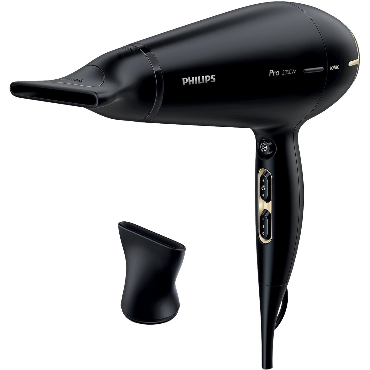 Uscator profesional Philips HPS920/00, 2300 W, 2 concentratoare, Functie ionica, Negru