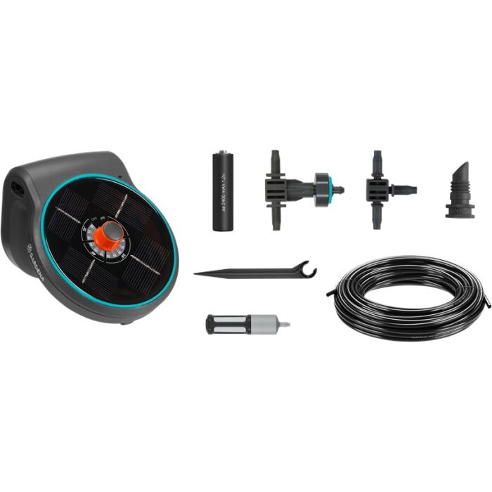 Solar Irrigation aquaBloom Set, automatic irrigation system (gray, for up to 20 plants)