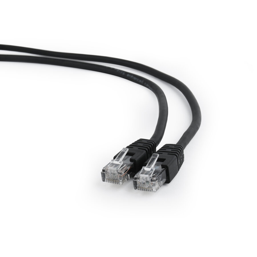 PATCH CORD  UTP GEMBIRD Cat6,  cupru-aluminiu,   0.5 m, Negru, AWG26,  PP6U-0.5M/BK