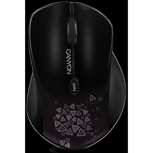 CANYON CNS-CMSW4 Mouse (Wireless, Optical 800/1280 dpi, 6 btn, USB, power saving technology), Black