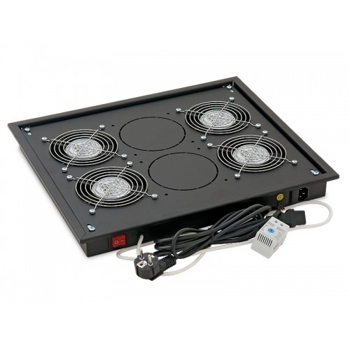 TRITON Panou ventilatie pentru rack de podea 19', 4 ventilatoare 230V/60W cu termostat, flux axial,