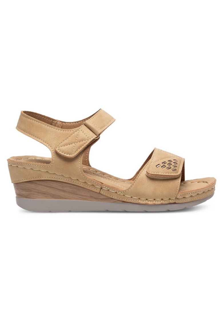 Sandale dama - 3054 -  Sintetic - Bej