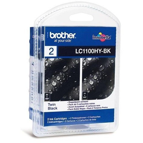 Pachet 2 cartuse negre Brother LC1100HYBKBP2
