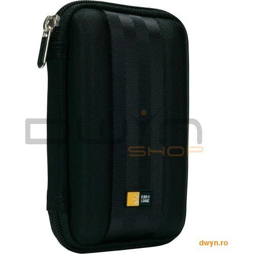 Husa HDD portabil Case Logic, curea prindere hdd, buzunar intern plasa, spuma eva, black 'QHDC-101'