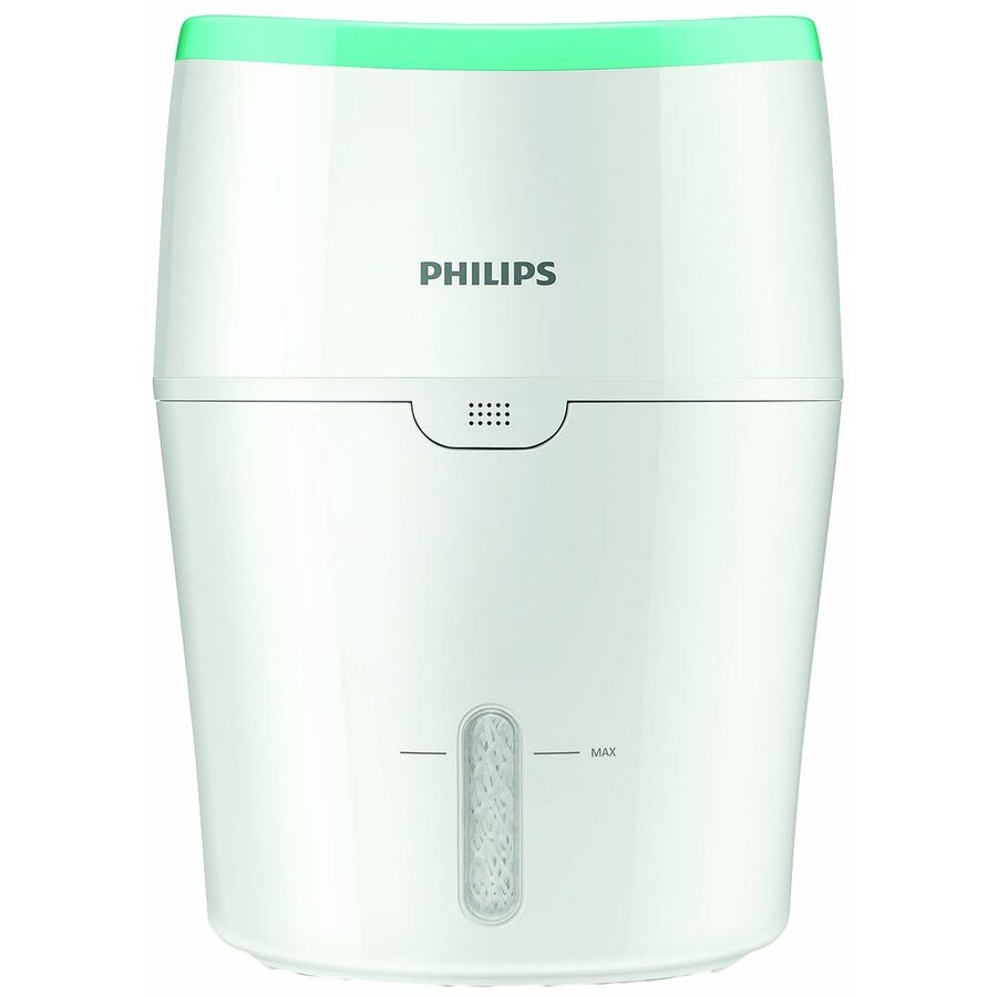 Umidificator de aer Philips HU4801/01, Tehnologie NanoCloud, Rezervor 2 l, 200 ml/h, Alb-Verde