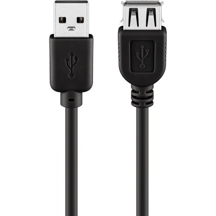 Cablu adaptor, Techly, USB 2.0, 30 cm, Negru