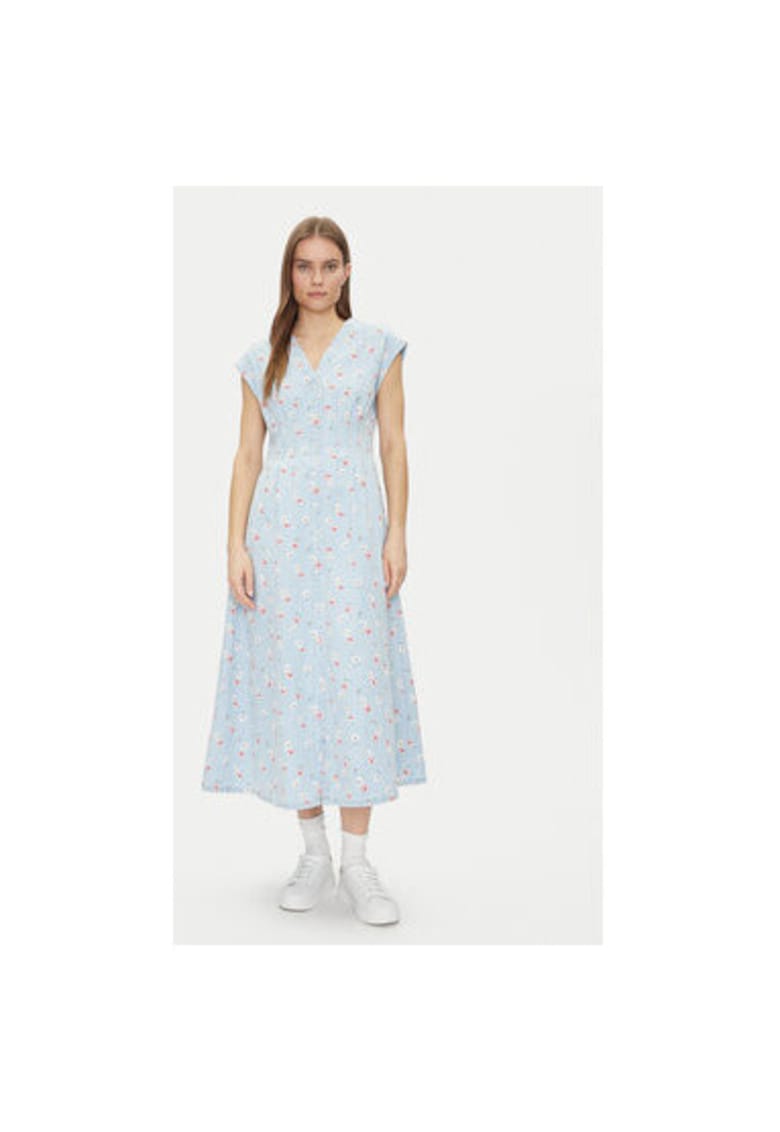 Camasa stil rochie dama  731352-00 - Bumbac - Albastru deschis - Albastru deschis