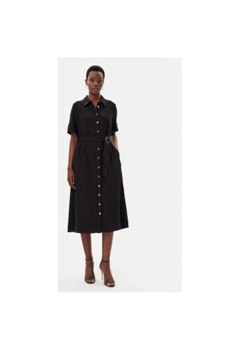Camasa stil rochie dama  13002000 - Viscoza/Poliester - Negru - Negru
