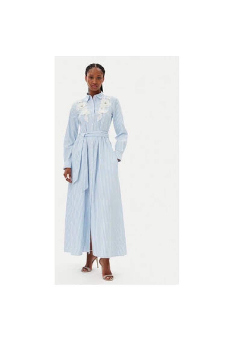 Camasa stil rochie dama  511FD15026 - Poliester/Bumbac - Albastru deschis - Albastru deschis