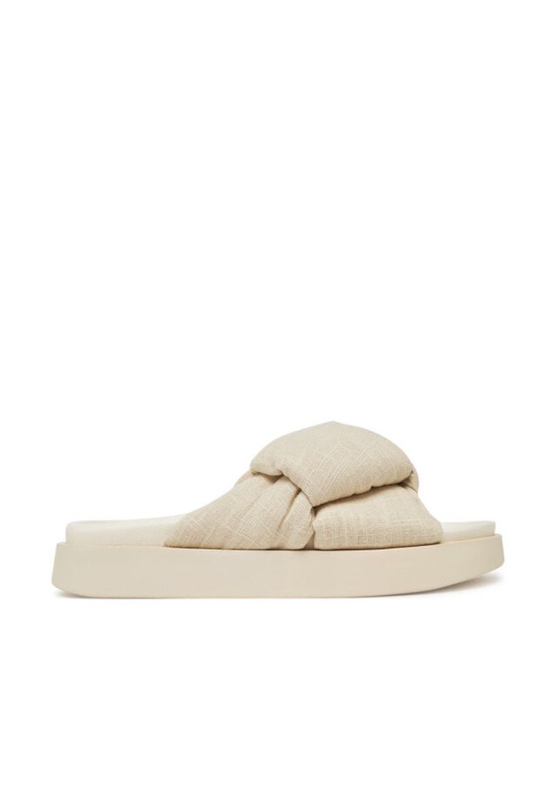 Slapi dama - 70104 -  Textil - Ecru - Ecru