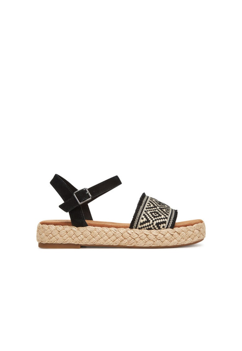 Espadrile dama  10021992 - Textil - Negru