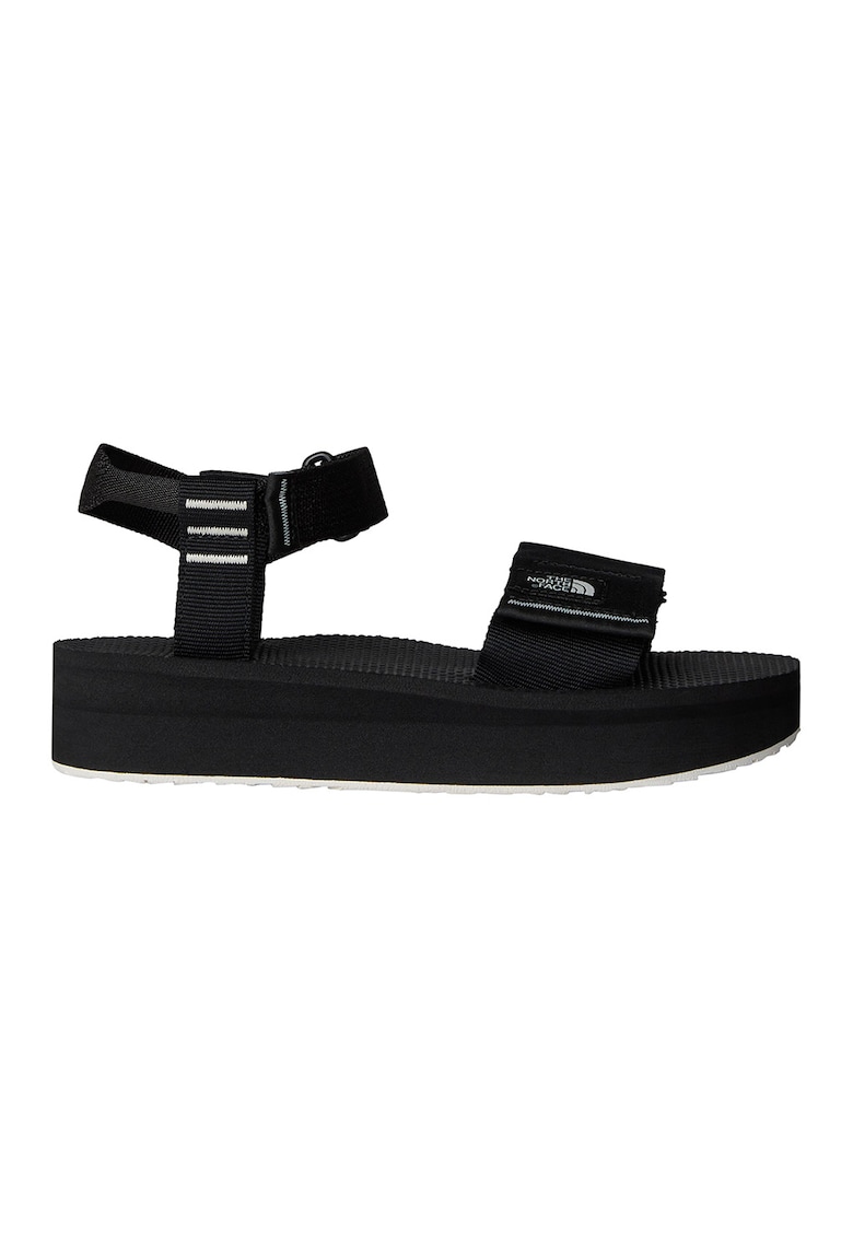 Sandale cu talpa flatform si barete cu inchidere velcro Skeena - Negru