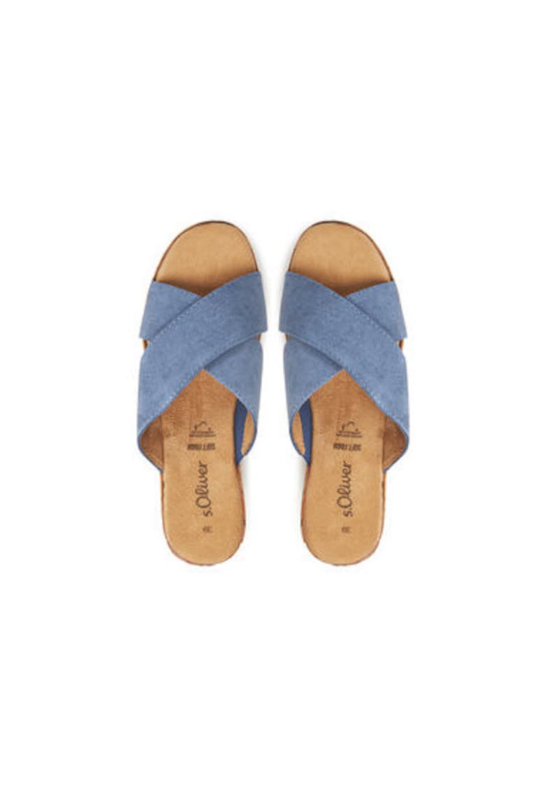 Slapi dama - 5-27213-44 860 - S Oliver - Piele naturala - Bleumarin