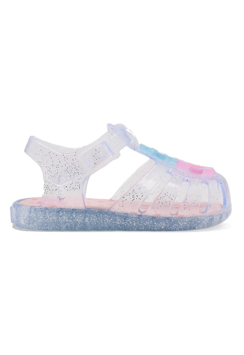 Sandale cu catarama si model grafic - Multicolor