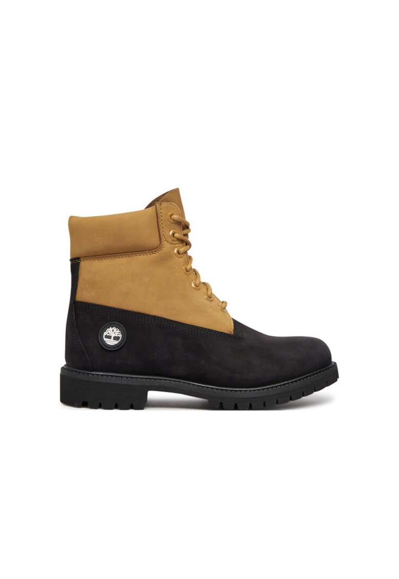 Bocanci de drumetie barbati  TB0A2P6WEMJ1 - Piele naturala - Negru/Galben