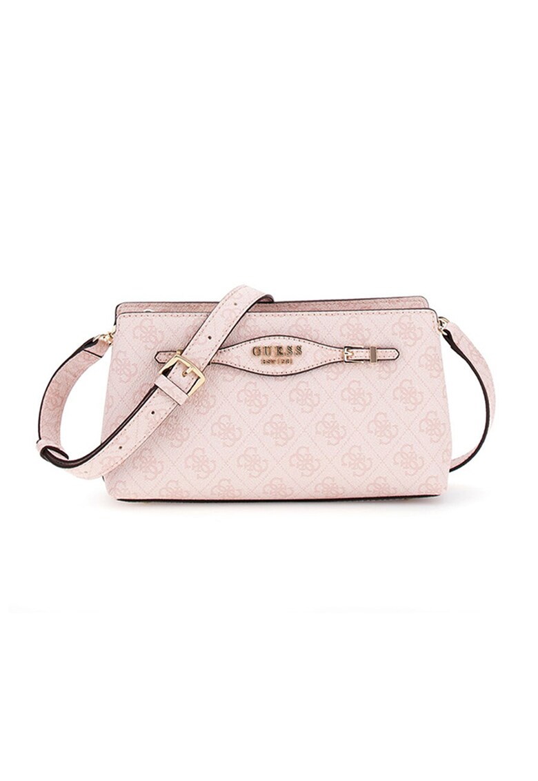 Geanta crossbody din piele ecologica cu model - Roz deschis