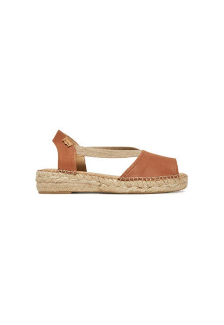 Espadrile dama  TALA - Piele naturala - Maro
