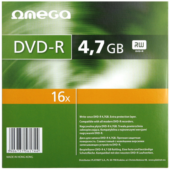 DVD-R 16x, 4.7 GB, 10 bucati