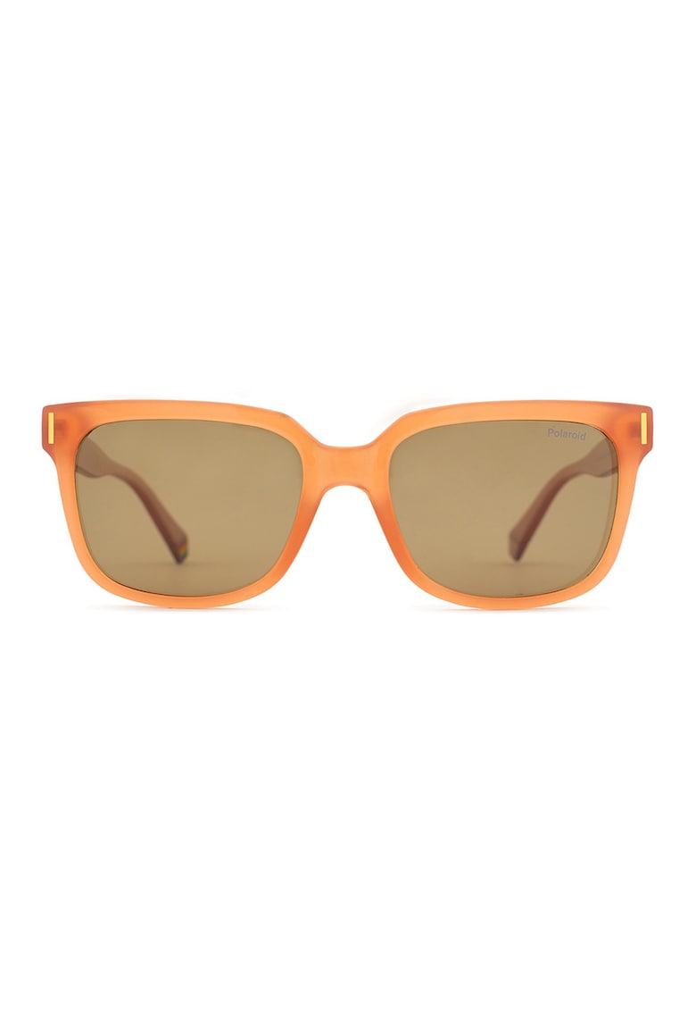 Ochelari de soare patrati cu model unisex - Maro/Portocaliu persan