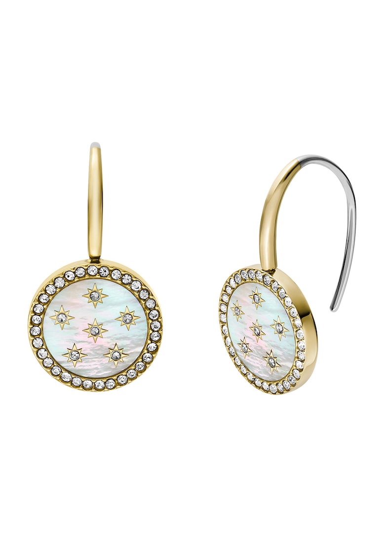 Cercei cu tija si Mother Of Pearl - Auriu