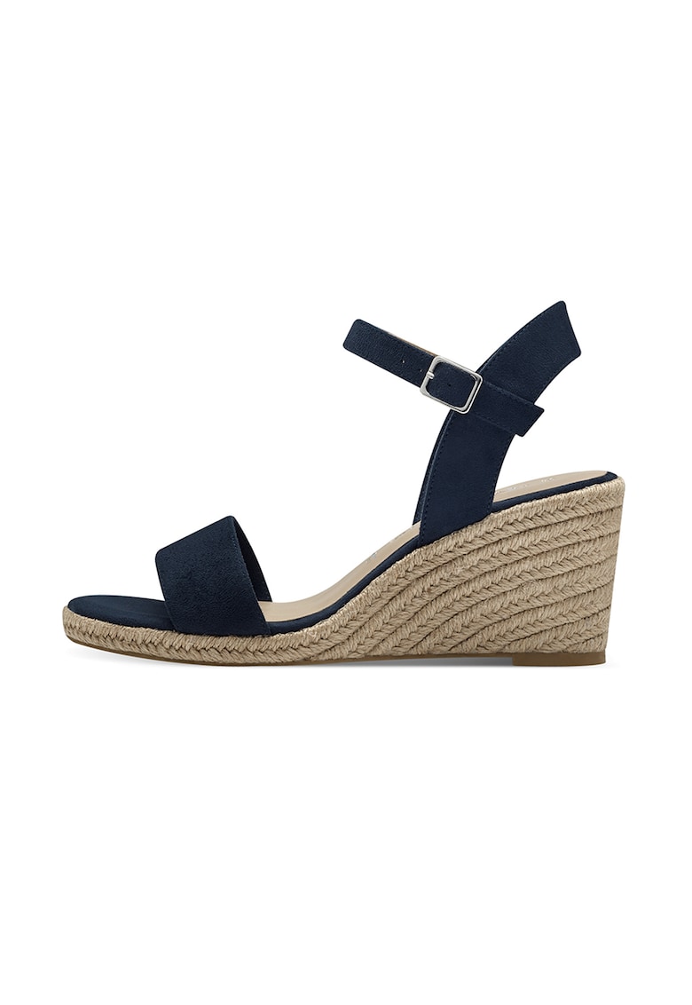 Sandale-espadrile cu talpa wedge - Albastru ultramarin