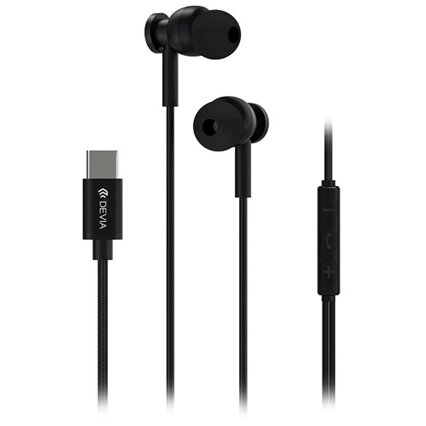 Casti CASCA STEREO 1.2M CU MUFA TIP C - NEGRU