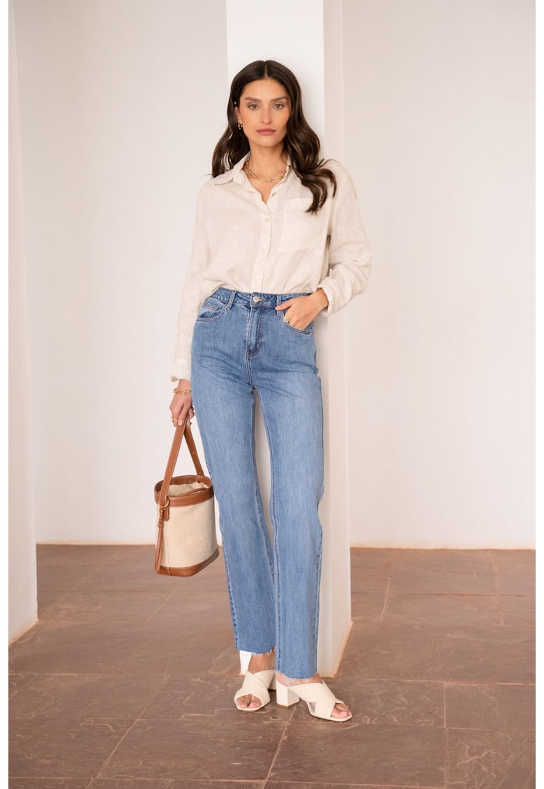 Blugi dama Maddie Straight  albastru deschis JD404A-1 16708 - Albastru deschis