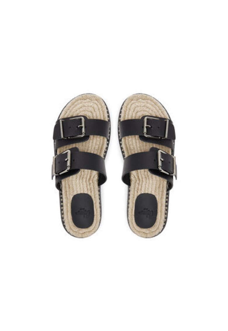 Papuci dama  025673-100 - Piele naturala - 37 EU - Negru