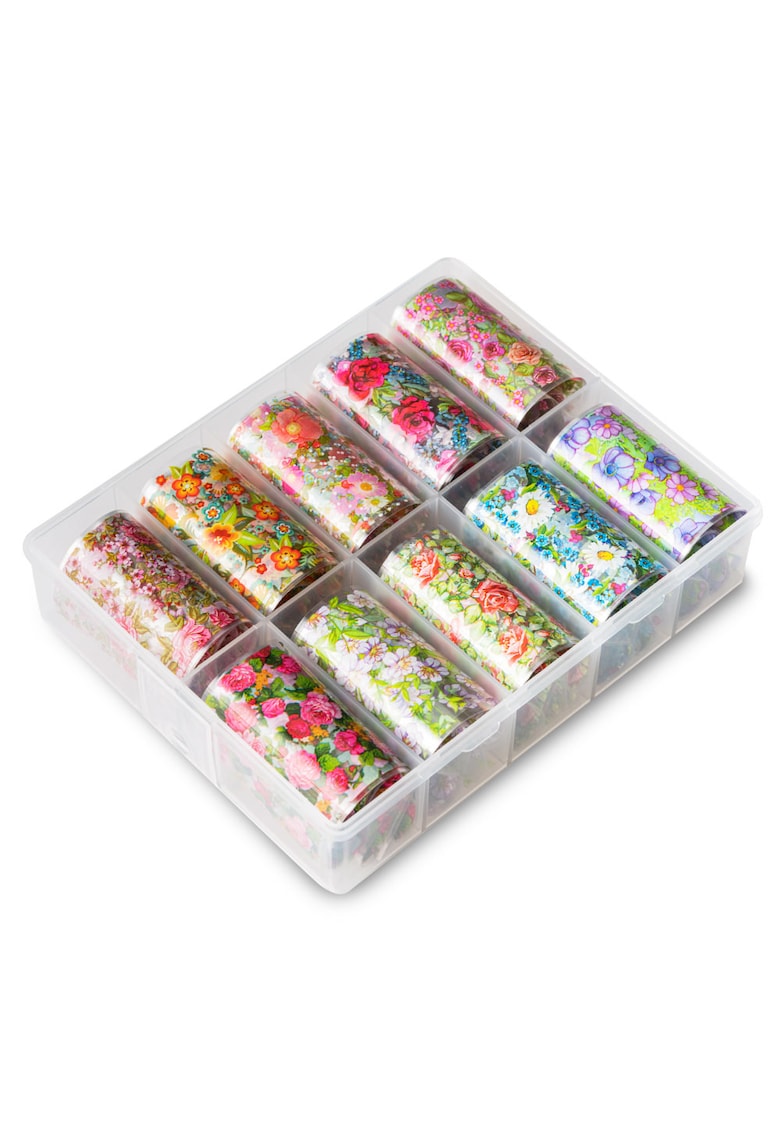 Set folie de transfer 10 -  decor unghii - multicolor - 4x100cm