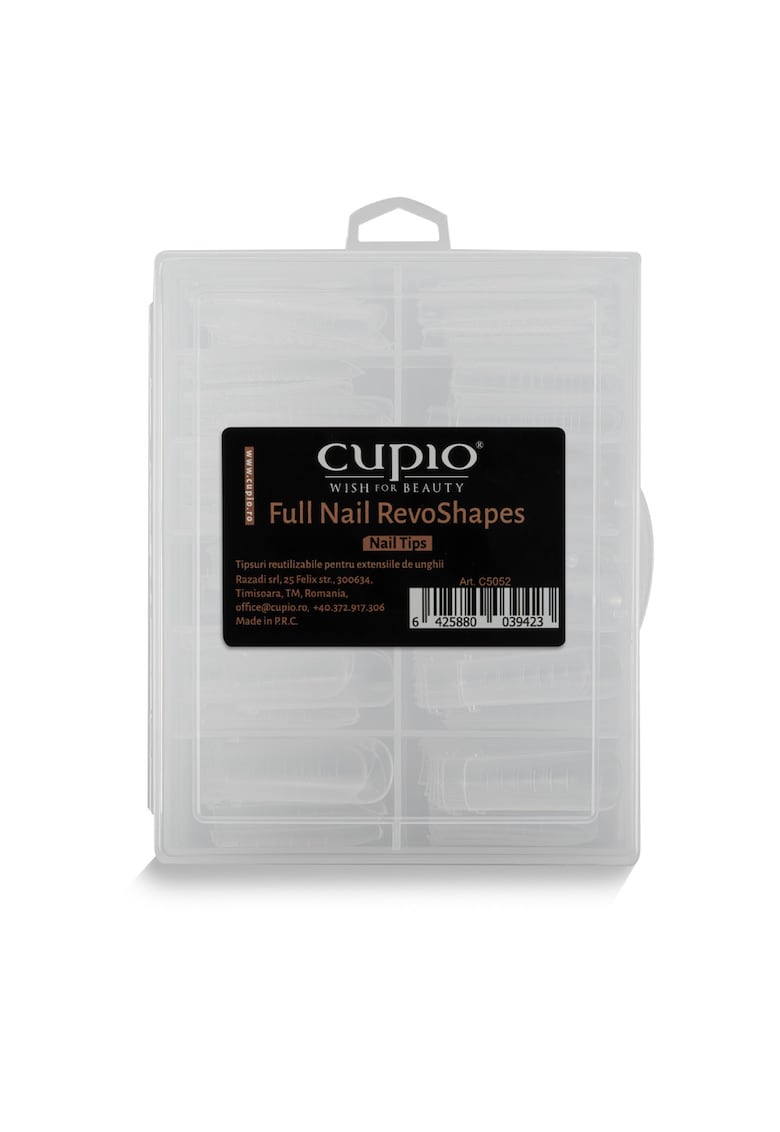 Tipsuri Full Nail  RevoShapes set 120 buc - transparent - 11 marimi