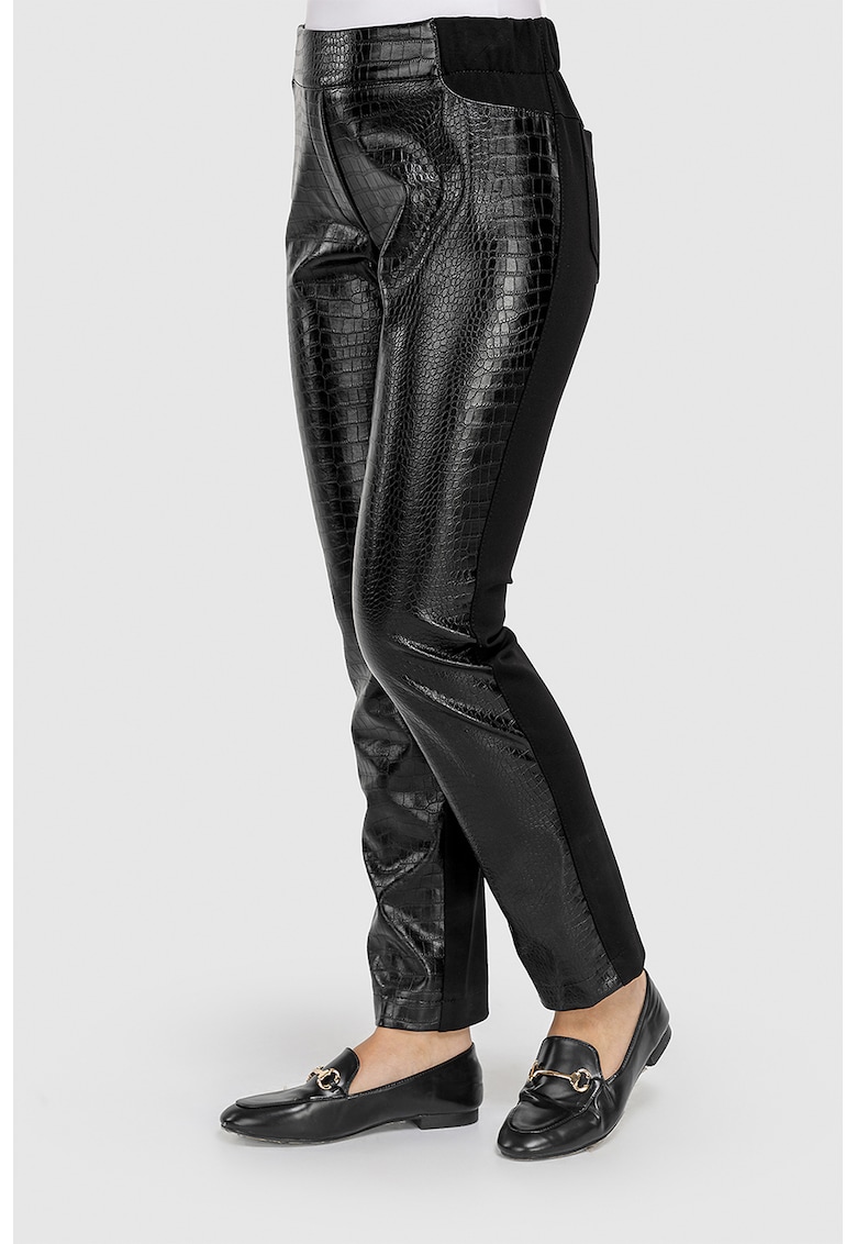 Pantaloni de piele ecologica - Negru