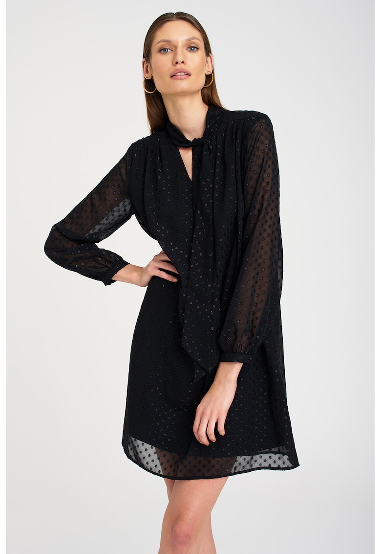 Rochie mini cu buline - Negru