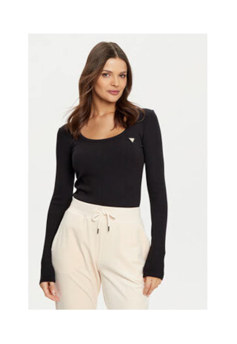 Bluza din viscoza cu maneci lungi