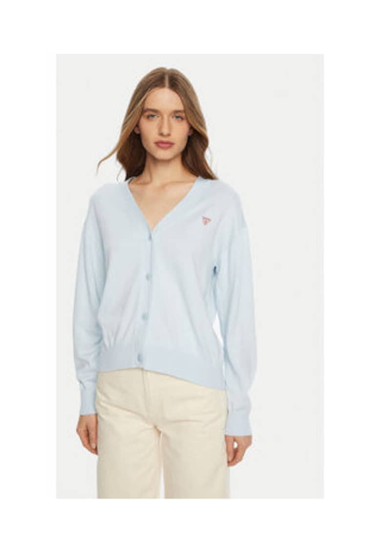 Cardigan cu nasturi si logo