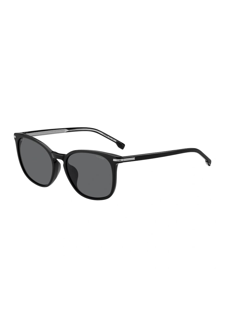 Ochelari de soare wayfarer cu lentile polarizate - Negru/Gri antracit