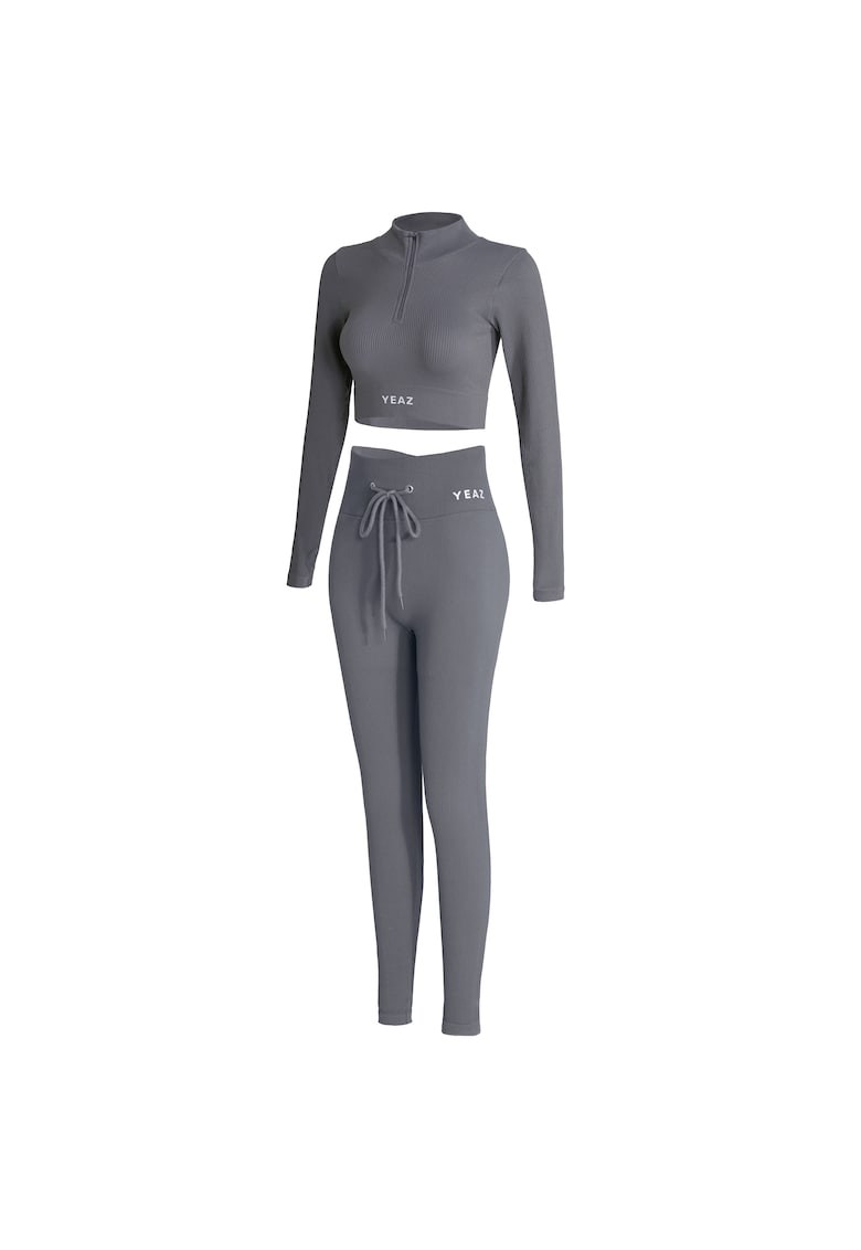 Oferte la Set de bluza si colanti pentru antrenament - 2 piese - Gri