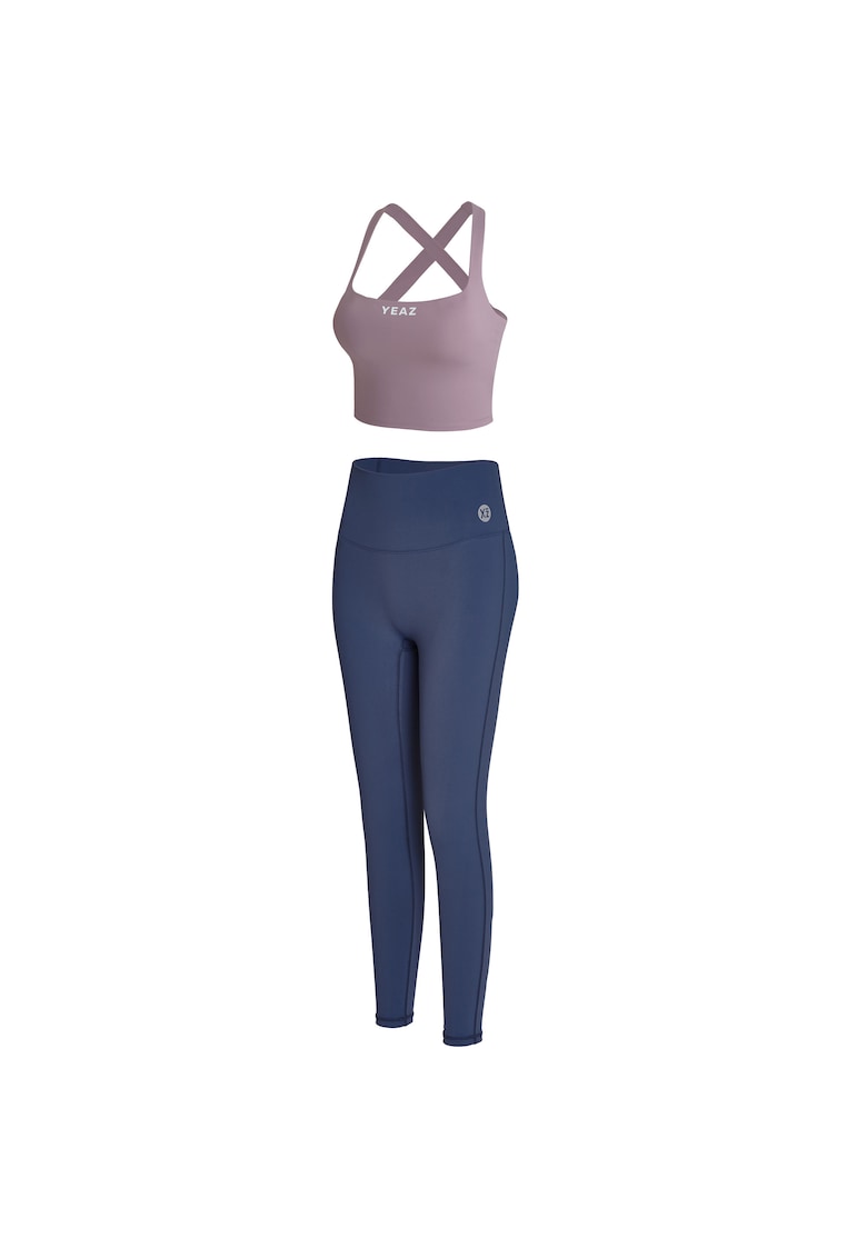 Oferte la Set de top crop si colanti pentru antrenament - 2 piese - Roz