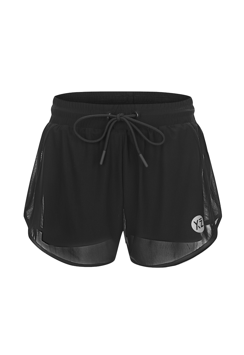 Oferte la Pantaloni scurti cu talie ajustabila pentru antrenament Squat - Negru