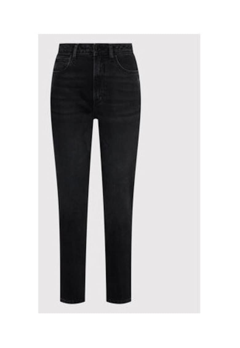 Blugi skinny uni cu talie inalta