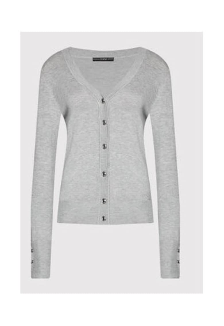 Cardigan uni tricotat fin