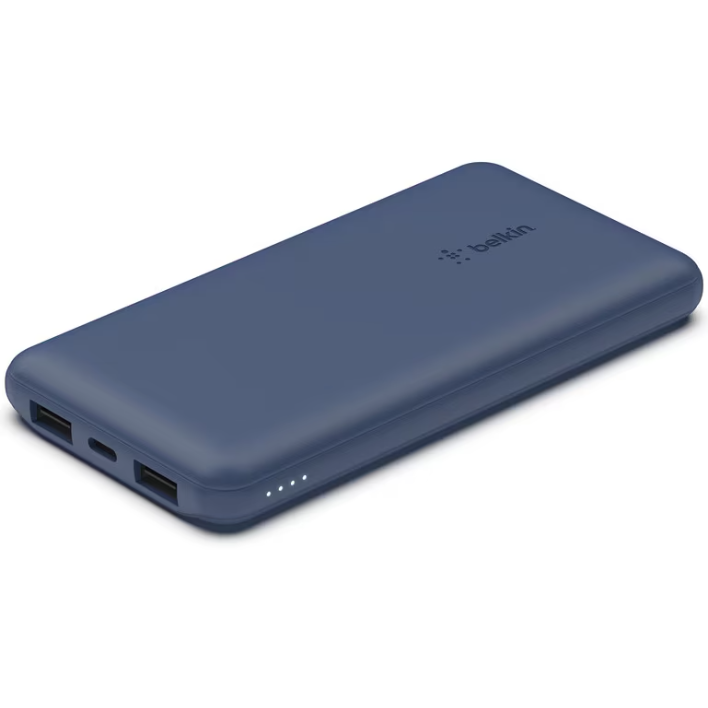 Acumulator Extern BOOST CHARGE 10000mAH USB-C 15W Dual USB-A  15cm Albastru