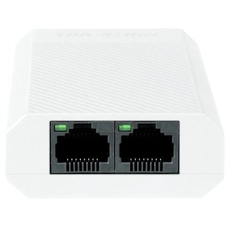 Repetor PoE Hikvision DS-3E0503DP-E/R: 1 Gigabit PoE IN port si 2 Gigabit PoE OUT port, buget PoE 30W