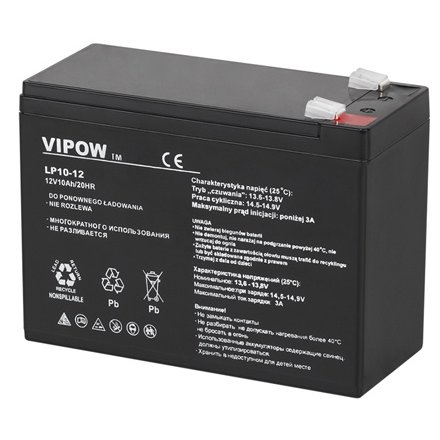 Acumulator Stationar AGM Vrla 12V 10AH Vipow BAT0215