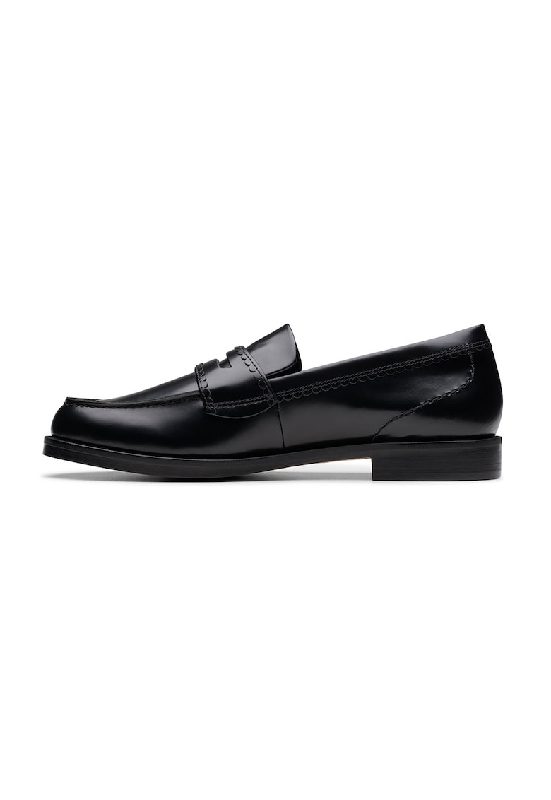 Oferte la Pantofi loafer din piele cu model uni - Negru